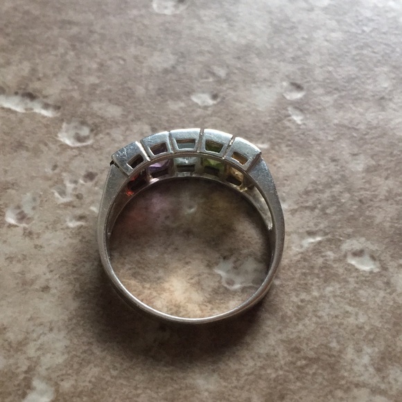 5-Stone Sterling Silver ‘Rainbow Ring’🌈💍 - Picture 8 of 8